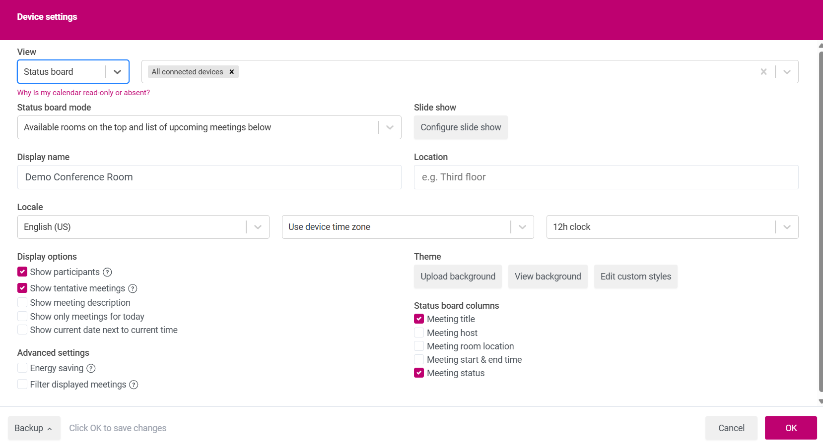 How to setup a slide show on Mimo MystReserve status board - Mimo Docs