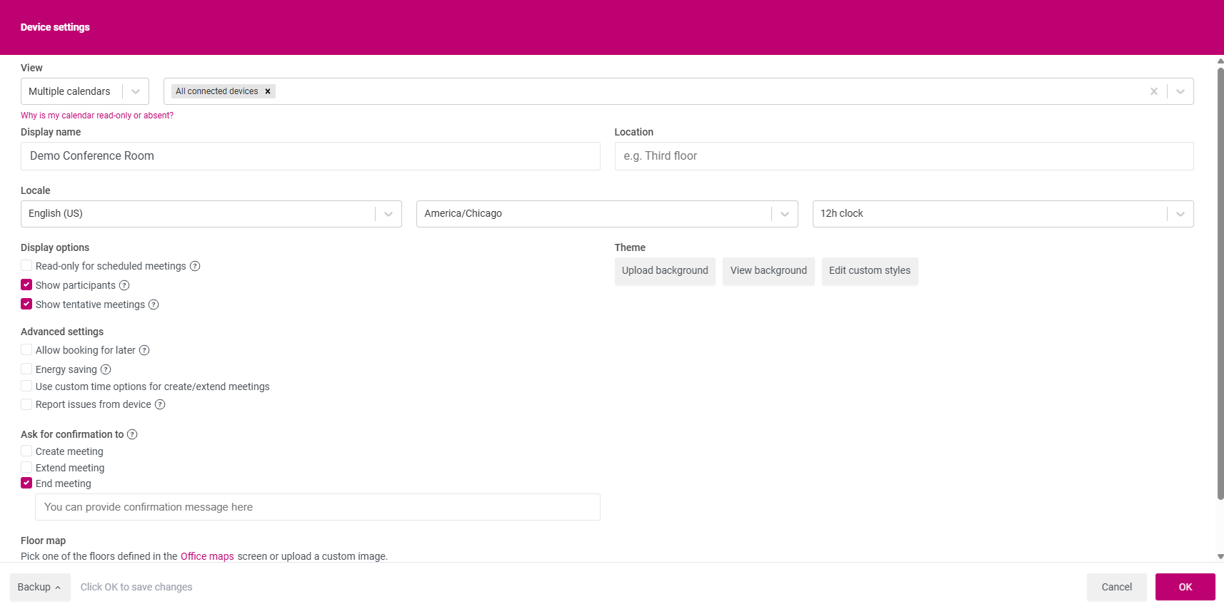 Multiple calendars view settings - Mimo Docs