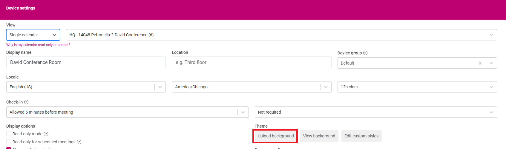 How to change device background - Mimo Docs